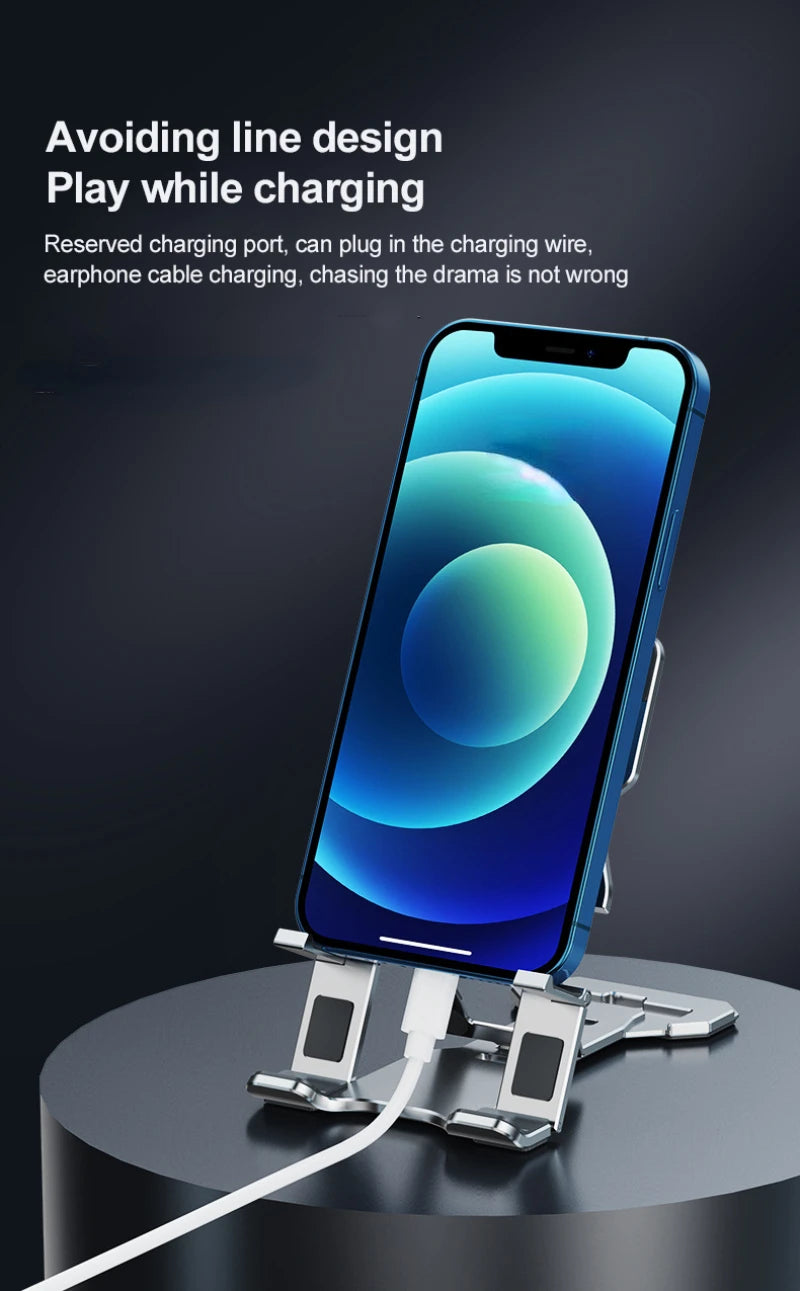 Aluminium Alloy Mobile Phone Tablet Dual-Purpose Stand Lazy Live Lift Folding Desktop Mobile Phone Tablet Cooling Stand Non-slip