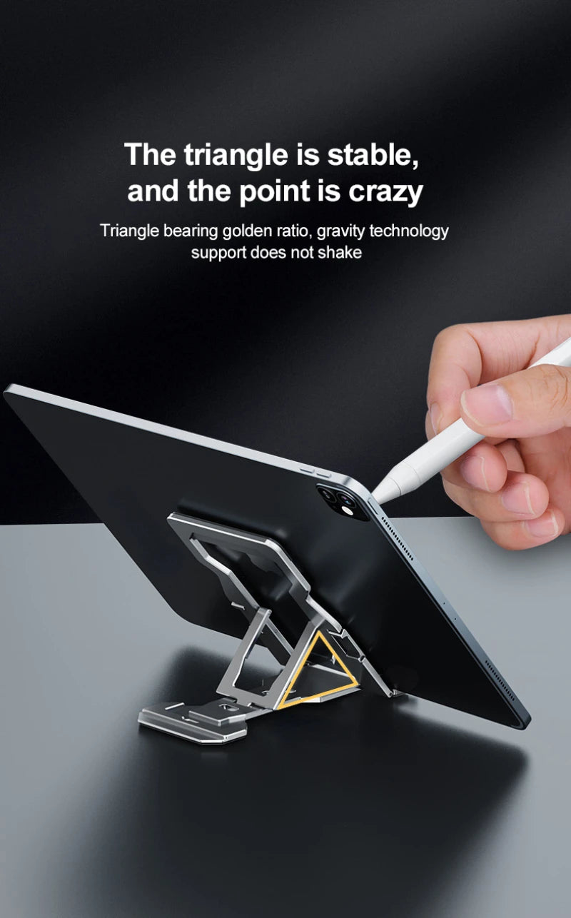 Aluminium Alloy Mobile Phone Tablet Dual-Purpose Stand Lazy Live Lift Folding Desktop Mobile Phone Tablet Cooling Stand Non-slip