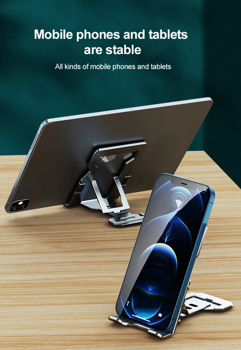 Aluminium Alloy Mobile Phone Tablet Dual-Purpose Stand Lazy Live Lift Folding Desktop Mobile Phone Tablet Cooling Stand Non-slip