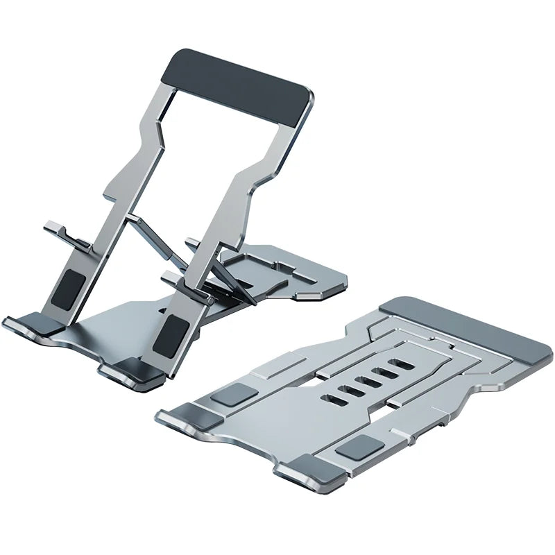 Aluminium Alloy Mobile Phone Tablet Dual-Purpose Stand Lazy Live Lift Folding Desktop Mobile Phone Tablet Cooling Stand Non-slip