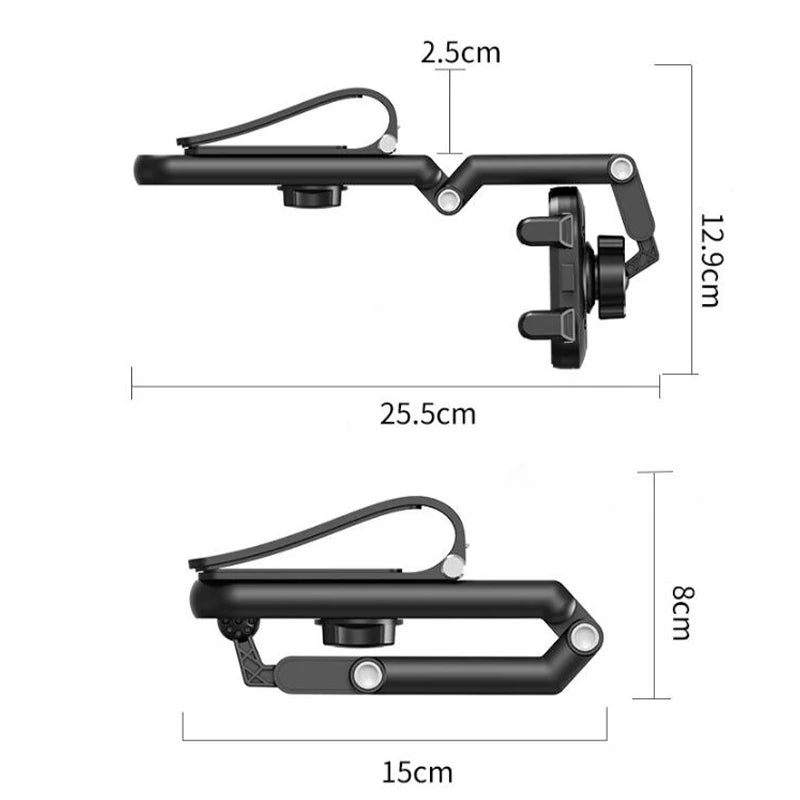 Car Sun Visor Phone Holder 360 Degree Rotation Automobiles Navigation Mount Stand Clip Mobile Phone Bracket Accessory