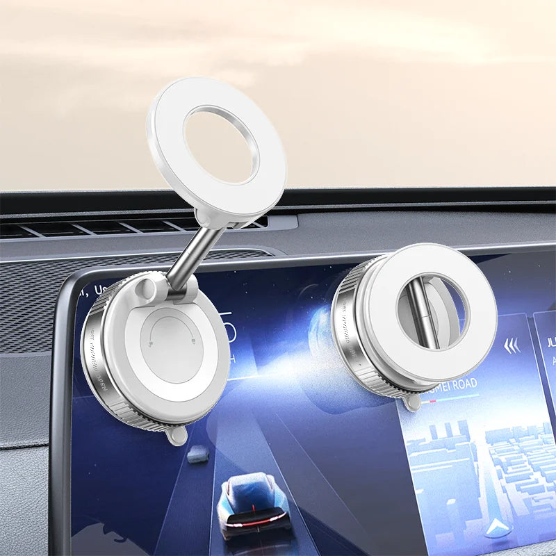 Vacuum Adsorption Car Phone Holder 360° Rotation Strong Magnetic Stand For iphone12-16 Pro Max Smartphone