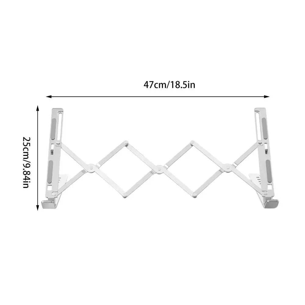 Aluminum Foldable Portable Bracket Holder For Macbook Notebook Laptop Stand Metal Height Adjustable Cooling Rack