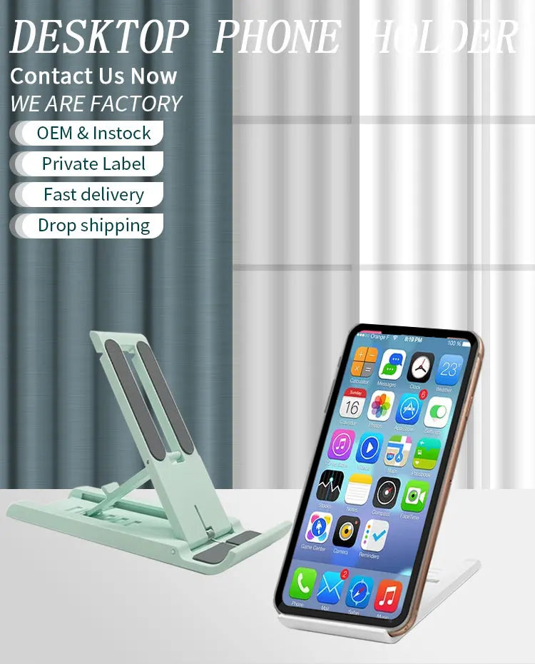 Desktop Phone Holder Stand Foldable Portable Tablet Stand Desk Lazy Bracket For iPhone 13 Pro iPad Mobile Phone Tablet below 12"