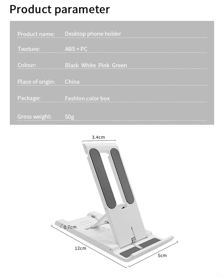 Desktop Phone Holder Stand Foldable Portable Tablet Stand Desk Lazy Bracket For iPhone 13 Pro iPad Mobile Phone Tablet below 12"