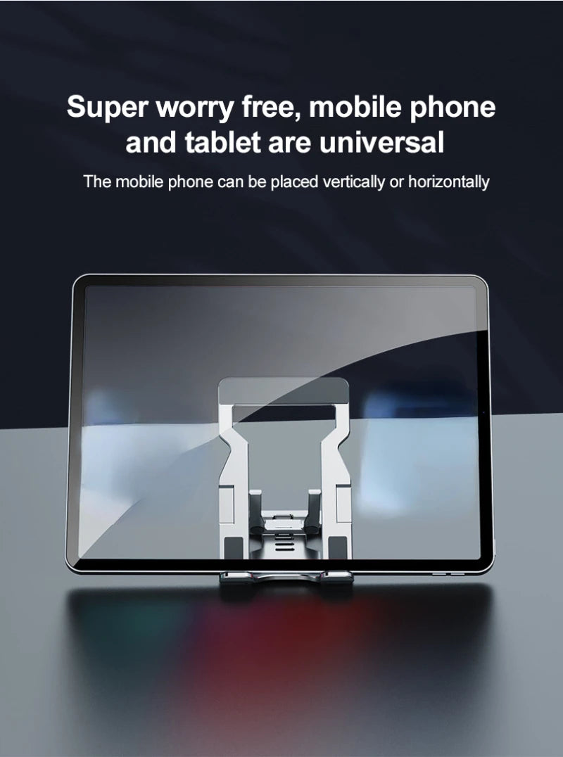 Aluminium Alloy Mobile Phone Tablet Dual-Purpose Stand Lazy Live Lift Folding Desktop Mobile Phone Tablet Cooling Stand Non-slip