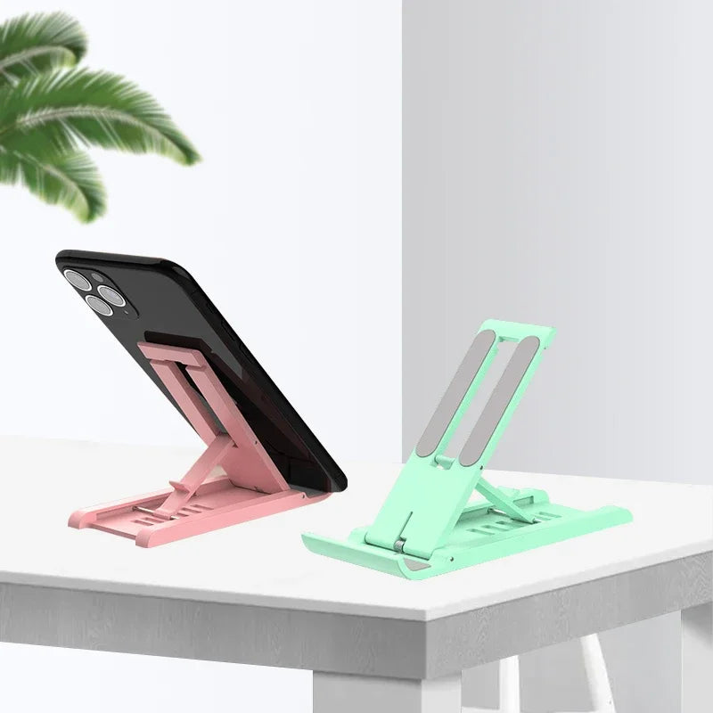 Desktop Phone Holder Stand Foldable Portable Tablet Stand Desk Lazy Bracket For iPhone 13 Pro iPad Mobile Phone Tablet below 12"