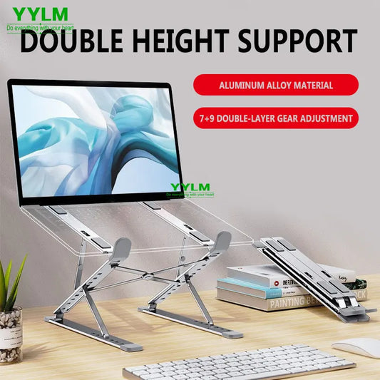 YYLM N8 Laptop Stand Aluminum for Macbook Adjustable Portable More Stabe Laptop Stand Cooling Stand Foldable Notebook Holder