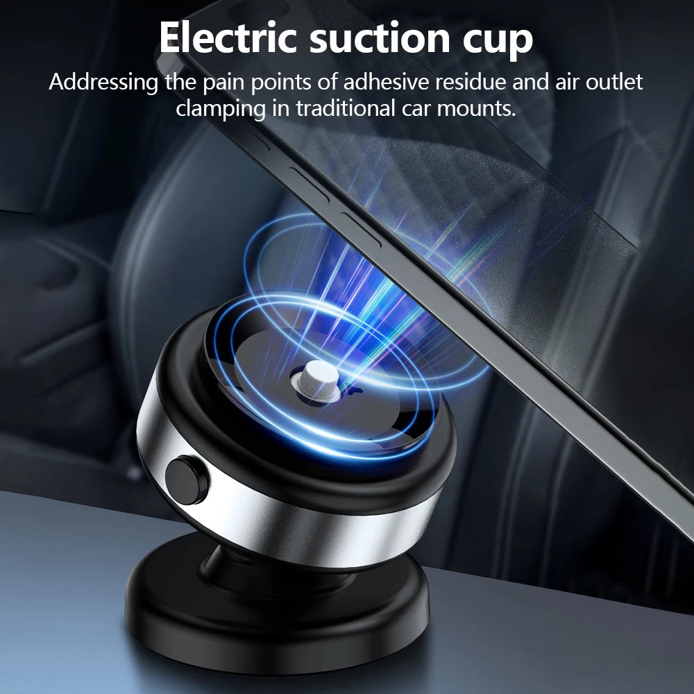 Vacuum Magnetic Car Mount for Cell Phone 360° Rotation Strong Suction Cup for iPhones Hands-Free Holder