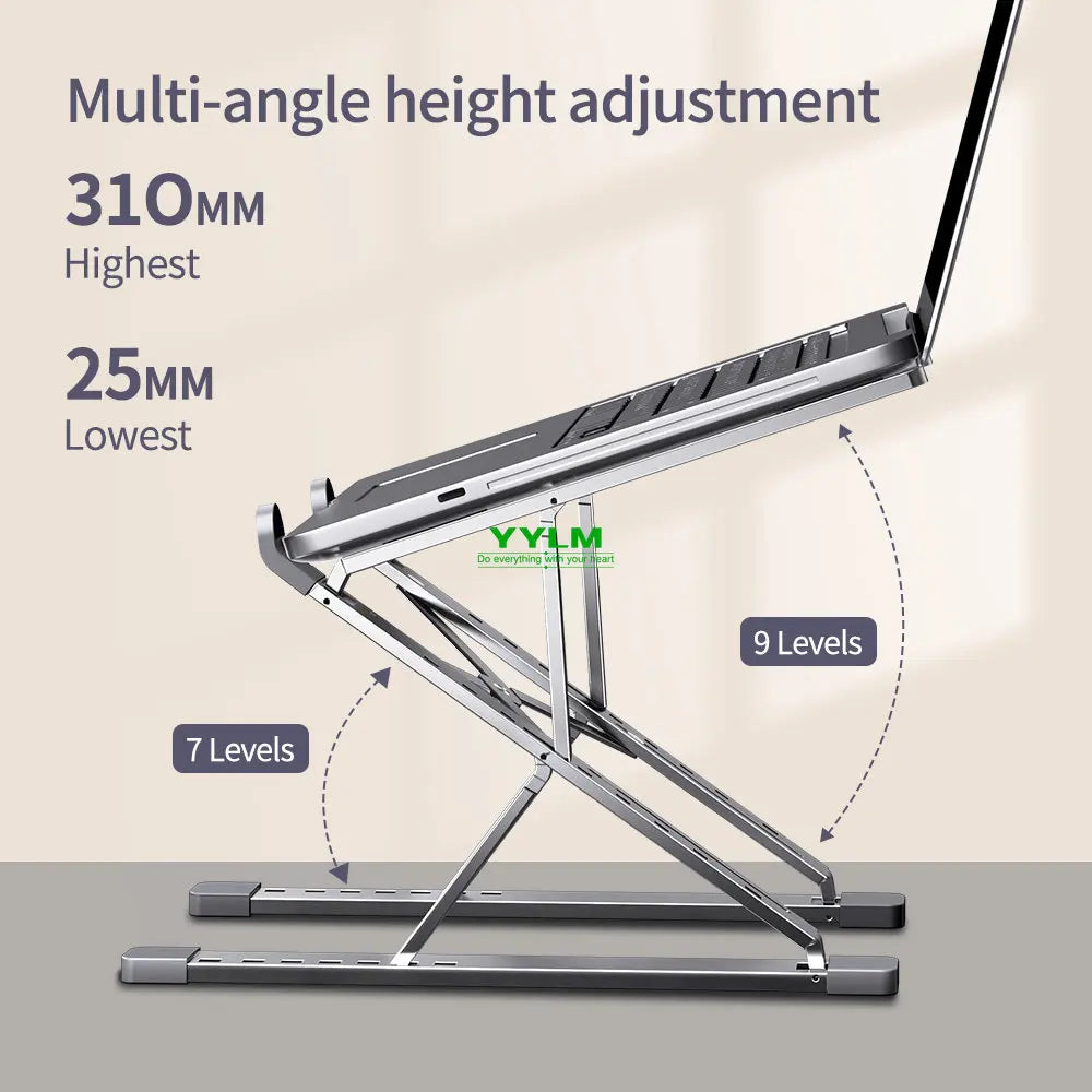 YYLM N8 Laptop Stand Aluminum for Macbook Adjustable Portable More Stabe Laptop Stand Cooling Stand Foldable Notebook Holder