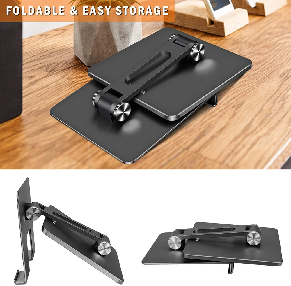 Aluminum Tablet Stand Desk Riser 360° Rotation Multi-Angle Height Adjustable Foldable Holder Dock For Xiaomi iPad Tablet Laptop