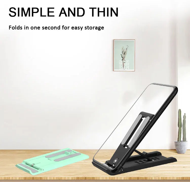 Desktop Phone Holder Stand Foldable Portable Tablet Stand Desk Lazy Bracket For iPhone 13 Pro iPad Mobile Phone Tablet below 12"