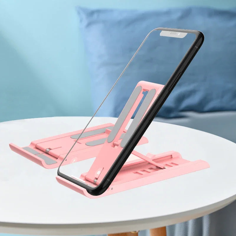 Desktop Phone Holder Stand Foldable Portable Tablet Stand Desk Lazy Bracket For iPhone 13 Pro iPad Mobile Phone Tablet below 12"