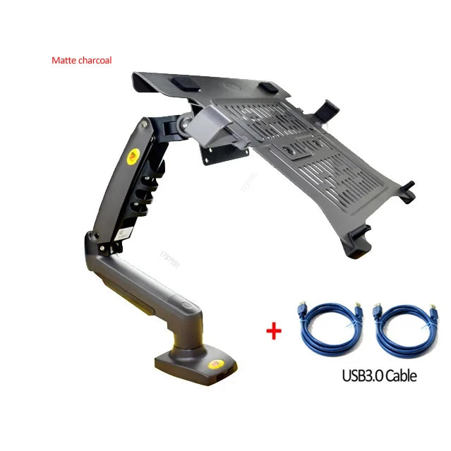 Arm stand laptop clamp 10-90mm  grommet hole Adjustable ergonomic with gas spring arm   360 rotate